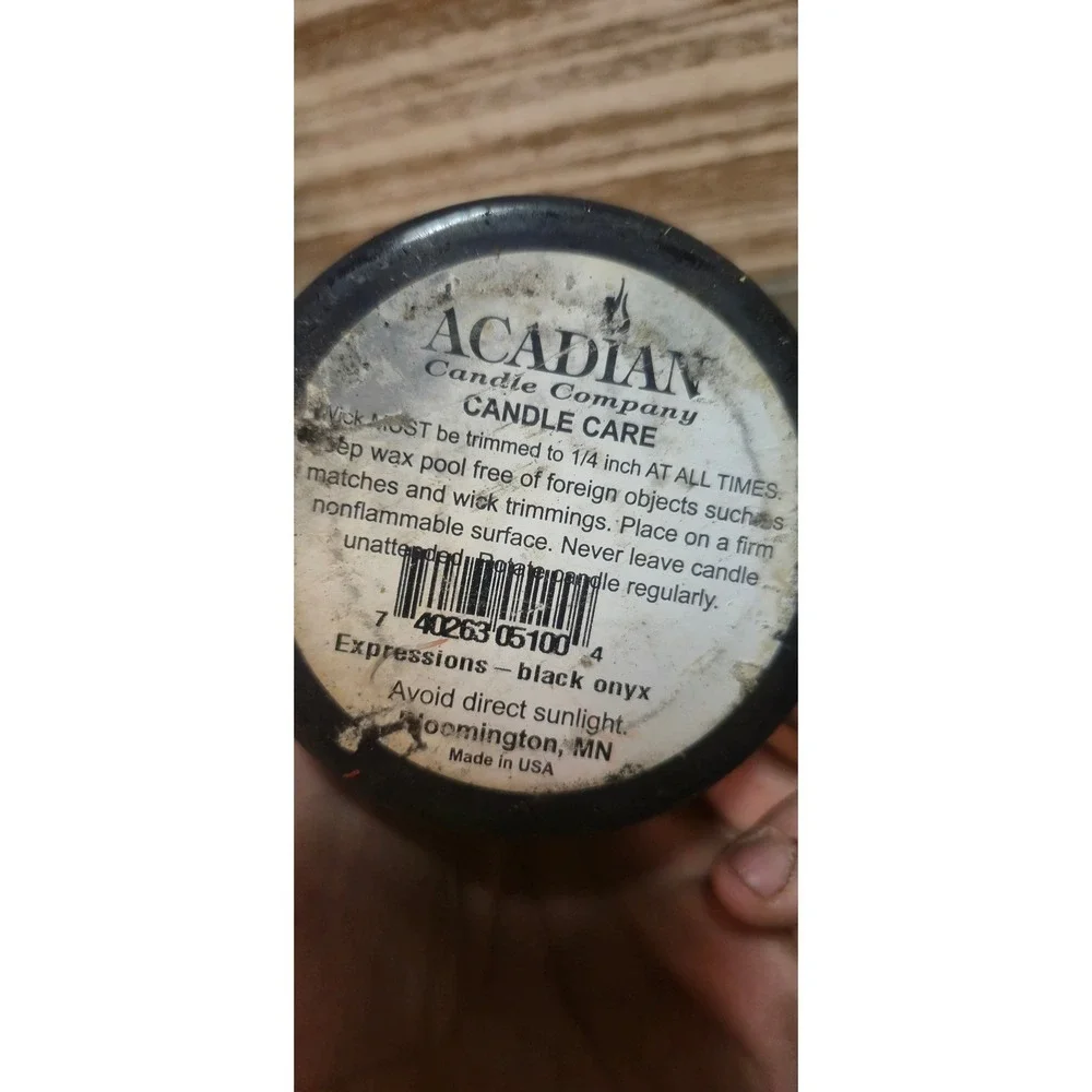 Acadian Candle Co Black Onyx Let Your Faith‎ Be Bigger Than Your Fear Jar Candle